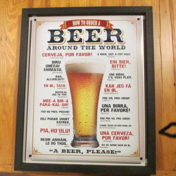 Conversational Decor: Around The World Beer Wall Hanging Decor